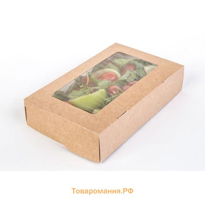 Коробка складная, крафт, 17×7×4 см, 0.5 л