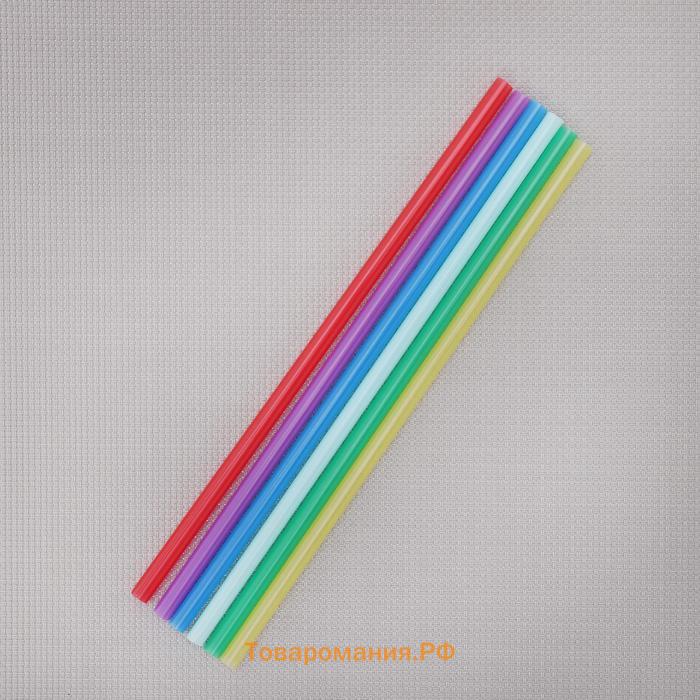 Трубочки одноразовые для коктейля Fresh, 0,7×21 см, 250 шт, цвет микс