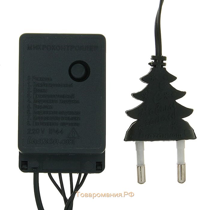 Гирлянда "Сеть" 2 х 2 м , IP20, тёмная нить, 224 LED, свечение жёлтое, 8 режимов, 220 В