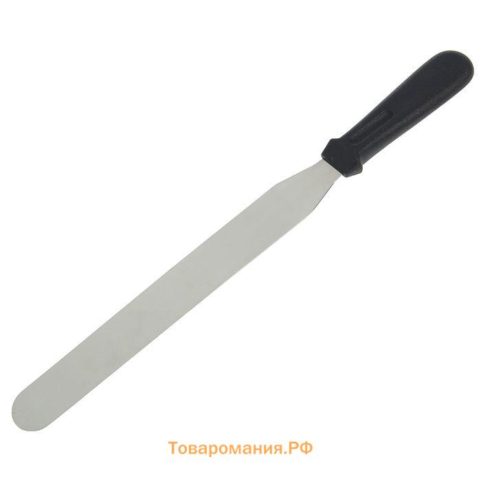 Кондитерская лопатка - палетка, прямая, 37 см, рабочая часть 25 см, чёрная