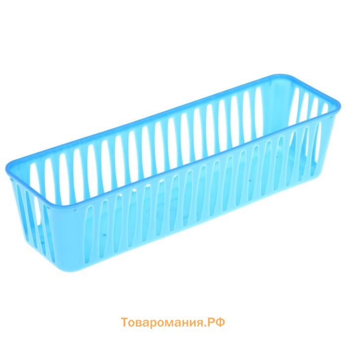 Корзина для хранения  «Вертикаль», пластик, 25×7×6 см, розовая