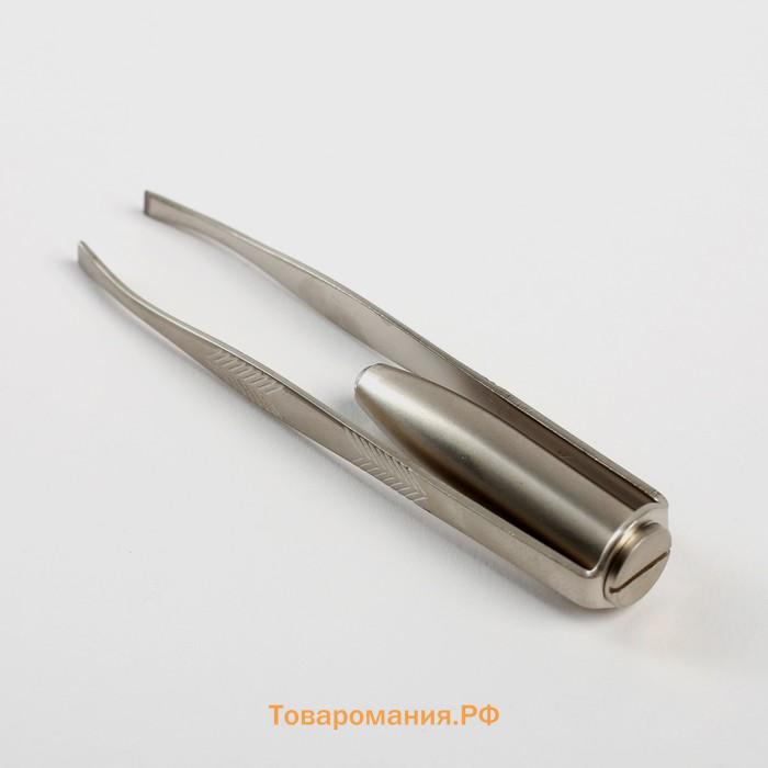 Пинцет LP-02, косметический, подсветка, батарейки в комплекте