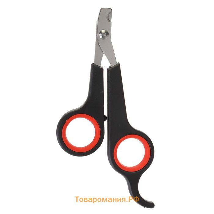 Ножницы-когтерезы с упором для пальца, 12 х 6 х 0,5 см, эконом, микс цветов