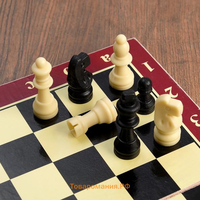 Шахматы, шашки, нарды, настольные игры, набор 3 в 1, 29 х 29 см