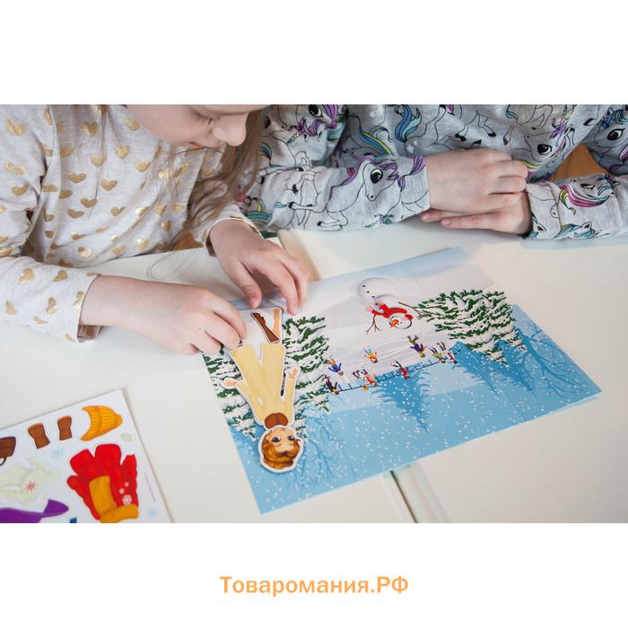 Магнитная игра «Одень куклу: времена года»