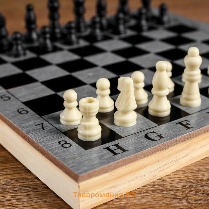 Шахматы нарды шашки «Шелест», 3 в 1, классические, 24×24 см
