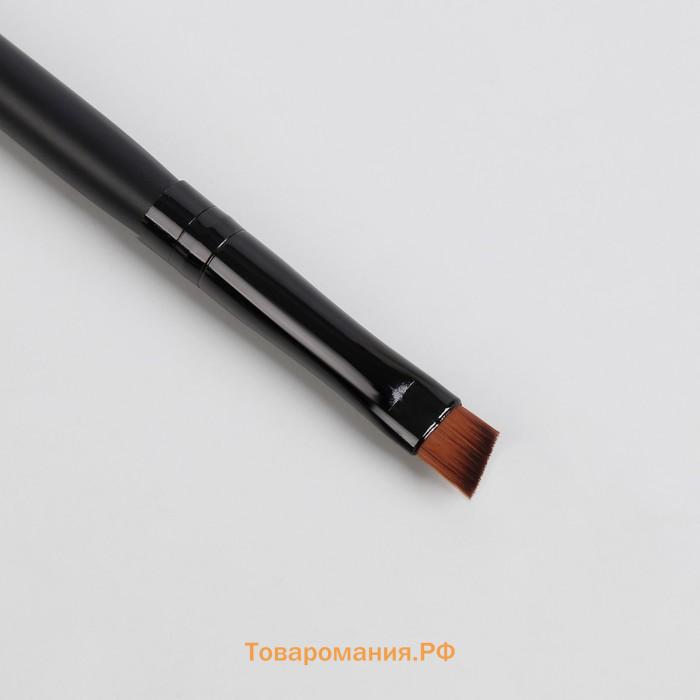 Кисть для макияжа, двусторонняя, 13.5 (±1) см, чёрная