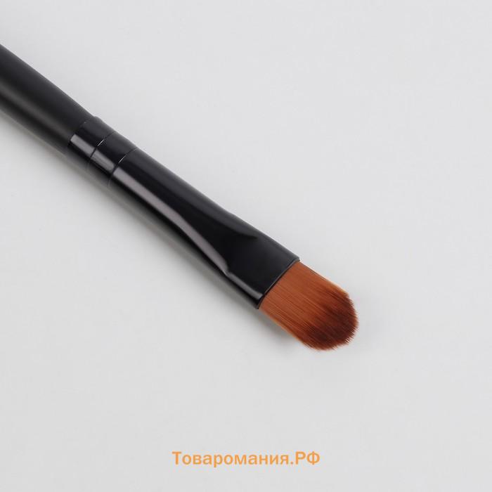 Кисть для макияжа, двусторонняя, 13.5 (±1) см, чёрная