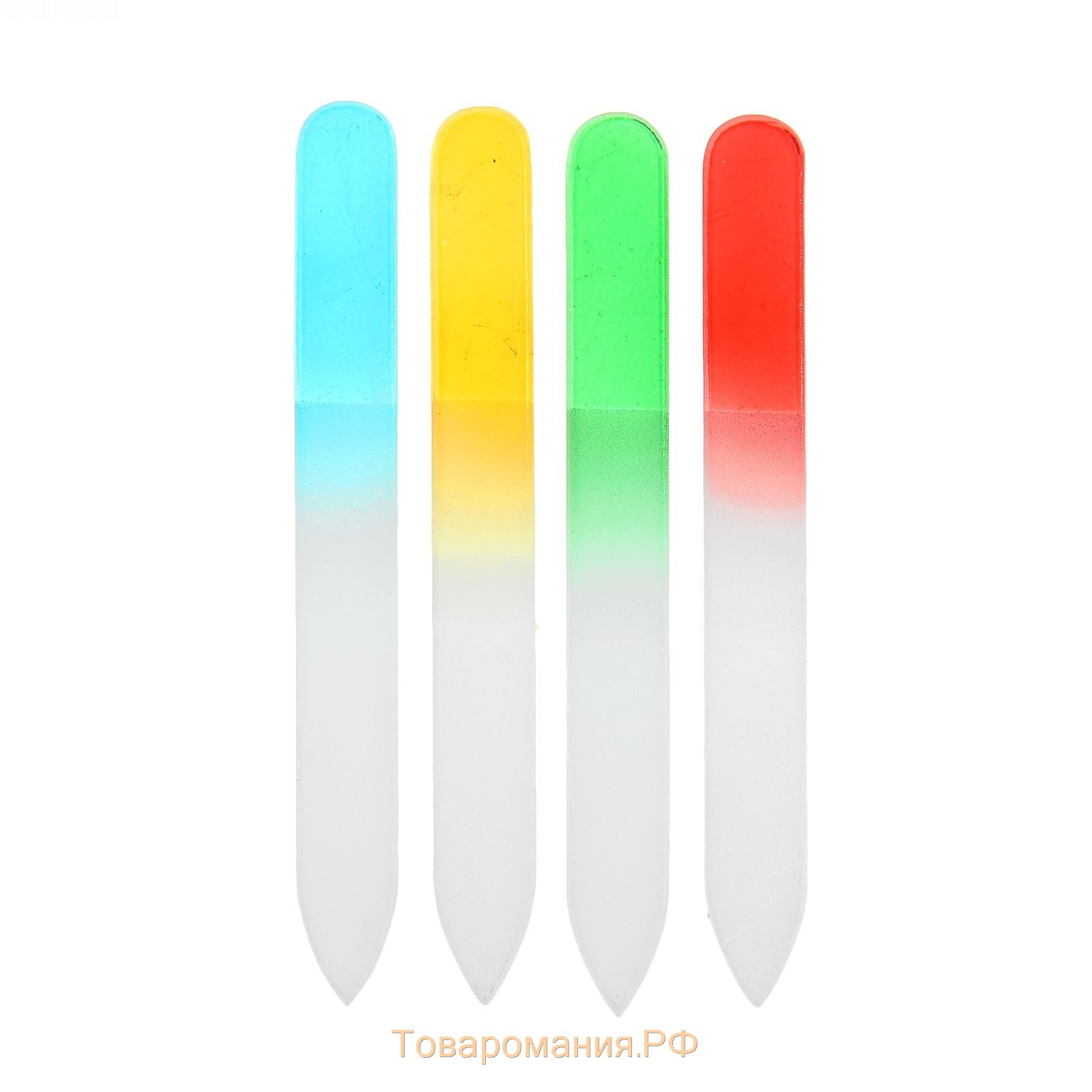 Пилка стеклянная для ногтей «Цветной градиент», 9 см, в чехле, цвет МИКС