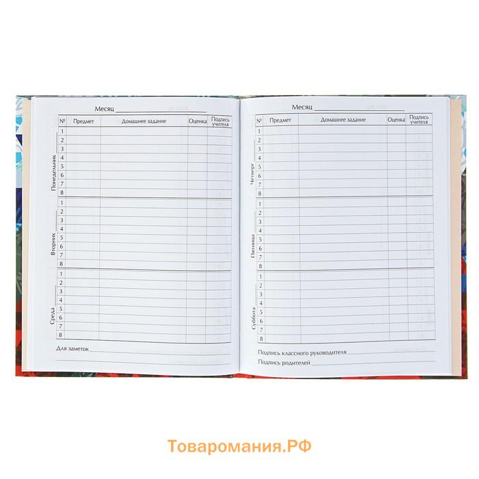 Дневник универсальный для 1-11 классов, "Россия геометрия", твердая обложка 7БЦ, глянцевая ламинация, 40 листов