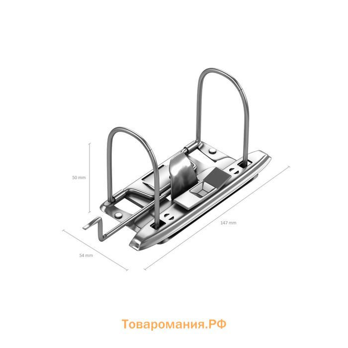 Папка-регистратор А4, 50 мм, ErichKrause Granite, собранная, пластиковый карман, зелёная, вместимость 350 листов