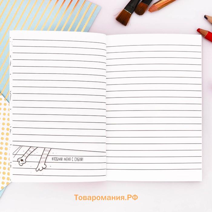 Блокнот творческий с заданиями А6+, 120 листов «Блокнот для тех, кто любит котиков»