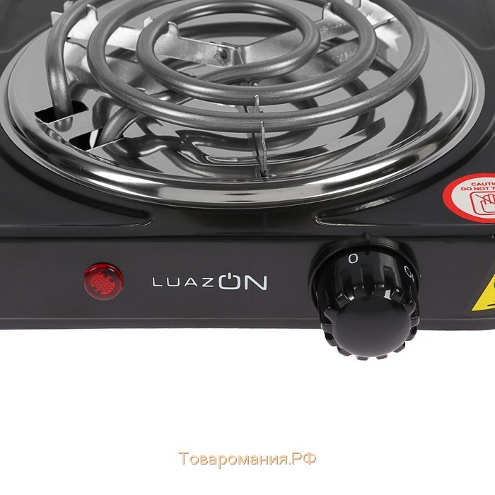 Плитка электрическая LHP-001, 1 конфорка, 1000 Вт, нагреватель спираль, черная