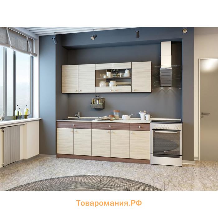Шкаф навесной, 800×290×626 мм, цвет ясень шимо тёмный/ясень шимо светлый
