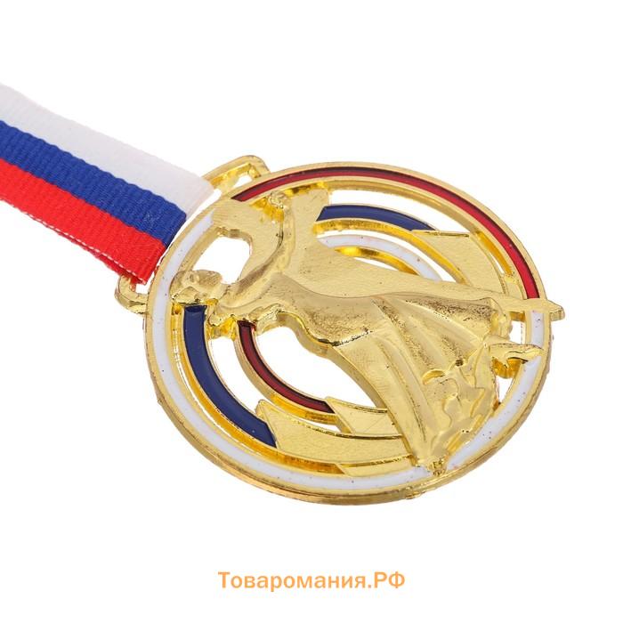Медаль золото «Бальные танцы», d=6 см, с лентой
