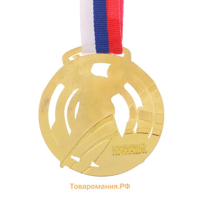 Медаль золото «Бальные танцы», d=6 см, с лентой