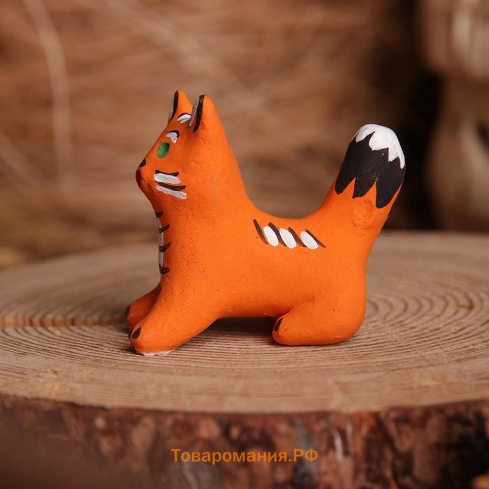 Каргопольская игрушка «Фигурка: Котик», керамика, 3.5×4×5.5 см, МИКС