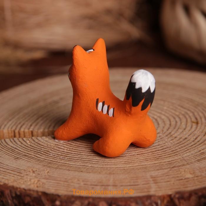 Каргопольская игрушка «Фигурка: Котик», керамика, 3.5×4×5.5 см, МИКС