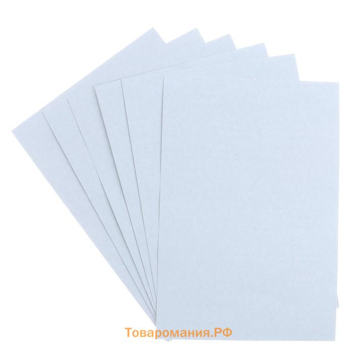 Картон белый А4, 6 листов, 220г/м2 Calligrata, немелованный, на скобе, ЭКОНОМ