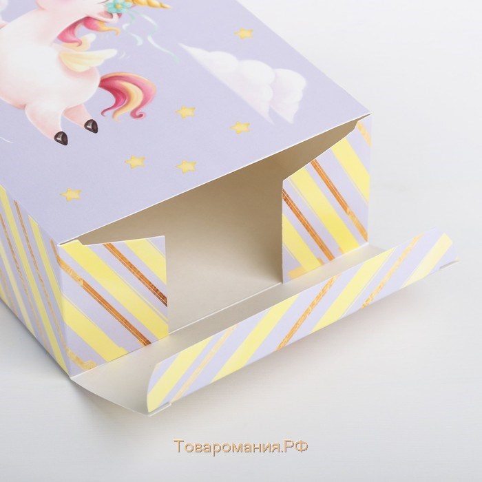 Коробка подарочная складная, упаковка, «Единорог», 16 х 23 х 7.5 см