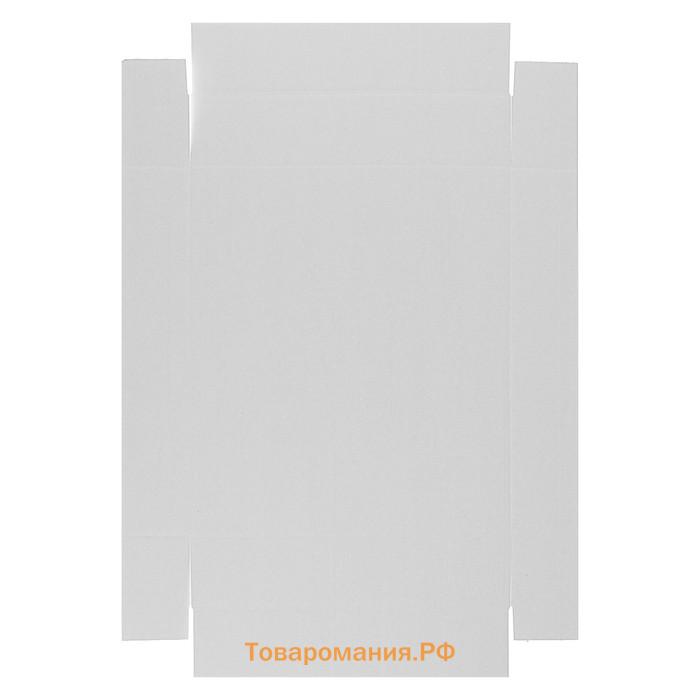 Коробка сборная без печати крышка-дно белая без окна 37×32×7 см