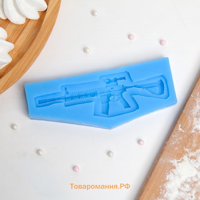 Молд для заливки «Автомат», силикон, 13.2×5.3 см, розовый