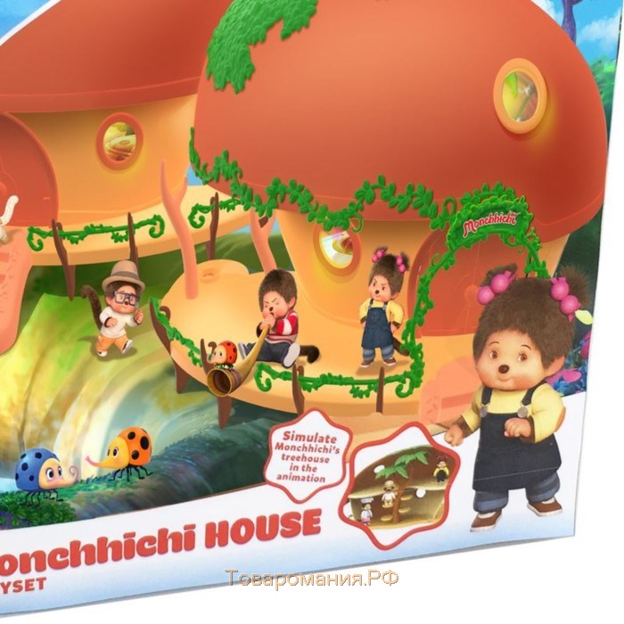 Набор игровой Monchhichi «Домик Дэлюкс», двухэтажный, с аксессуарами