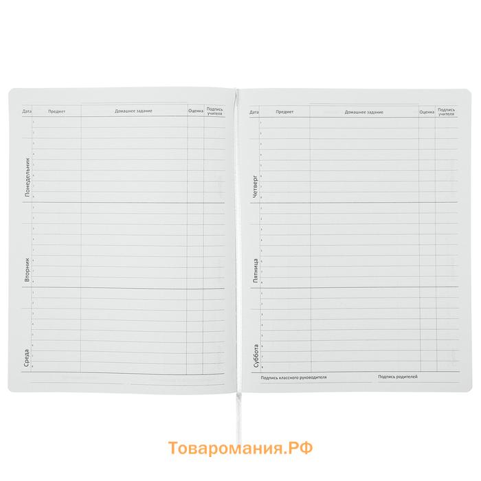 Дневник универсальный для 1-11 класса Croco Feel Inspired, твёрдая обложка, искусственная кожа, тиснение фольгой, ляссе, 48 листов