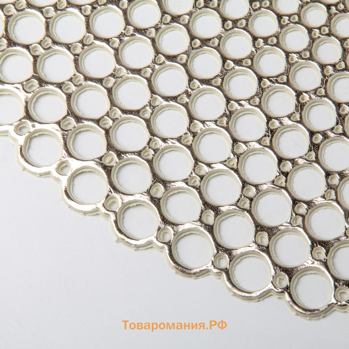 Салфетка сервировочная на стол «Роса», 38×38 см, золотая