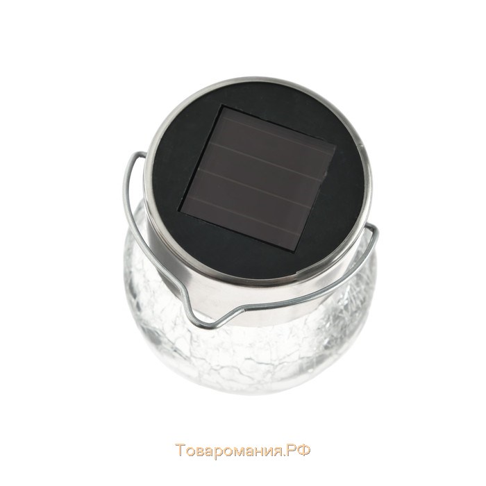 Садовый светильник на солнечной батарее «Лампочка», 6×9 см, 1 LED, свечение тёплое белое