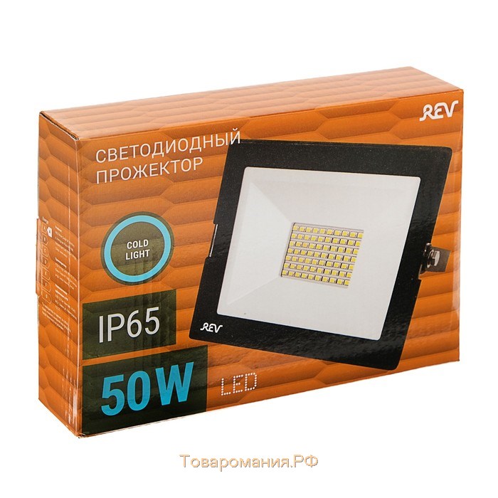 Прожектор светодиодный REV Ultra Slim, 50 Вт, 6500 К, 4000 Лм, IP65
