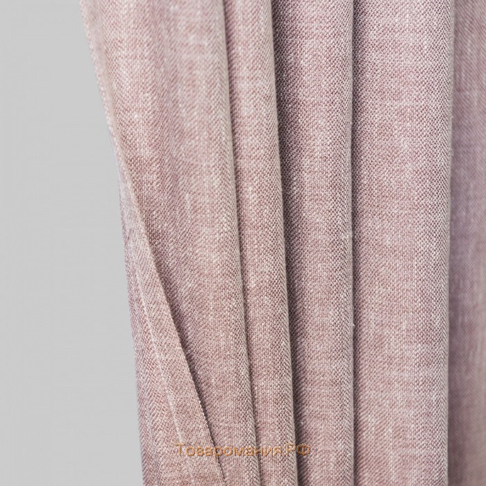 Комплект штор «Конни», размер 200 х 270 см - 2 шт, подхват - 2 шт см, цвет розовый