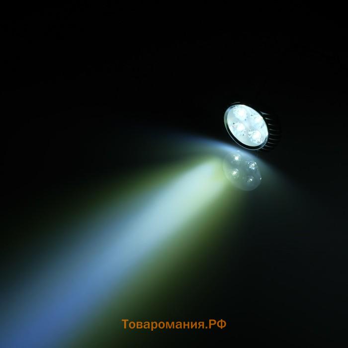 Фара cветодиодная для мототехники, 4 LED, IP65, 4 Вт, направленный свет