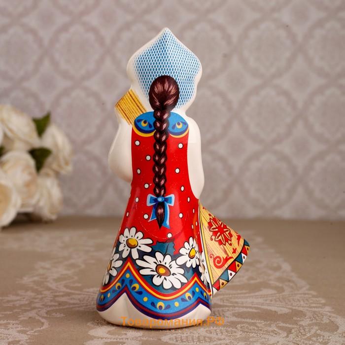 Фигурка керамика «Кукла. Девушка с балалайкой», 12 см