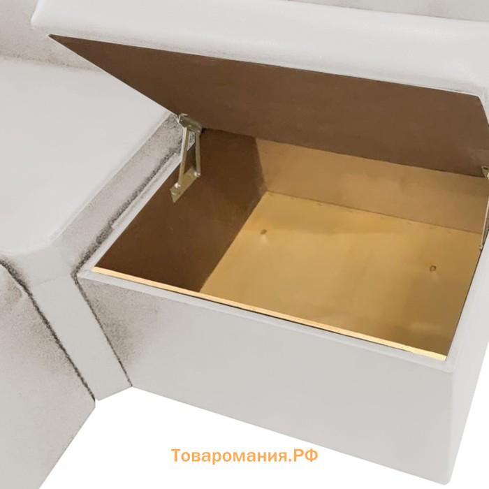 Кухонный уголок «АЛЕКС», экокожа, 1630×500×950 мм, TEOS MILK