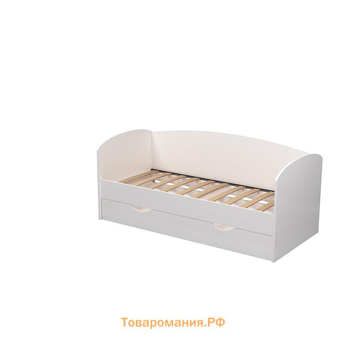 Кровать односпальная Клик Мебель «Бейли», 700×1600 мм, с ортопедическим основанием, белая