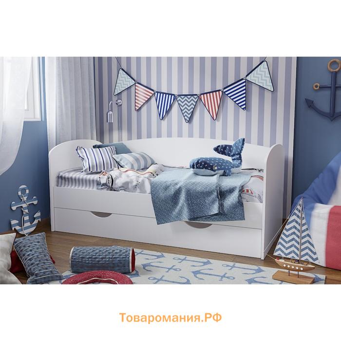 Кровать односпальная Клик Мебель «Бейли», 700×1600 мм, с ортопедическим основанием, белая