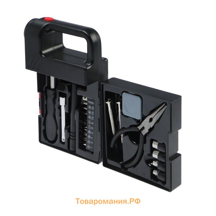 Набор инструментов ТУНДРА, подарочный пластиковый кейс «Фонарь», 21 предмет