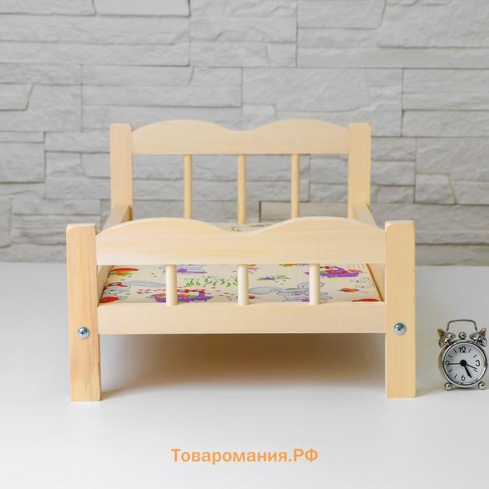 Кровать для кукол, большая классическая, 50×30×20 см