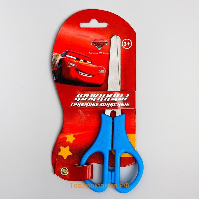 Ножницы детские 12 см, безопасные, пластиковые ручки, Тачки, МИКС
