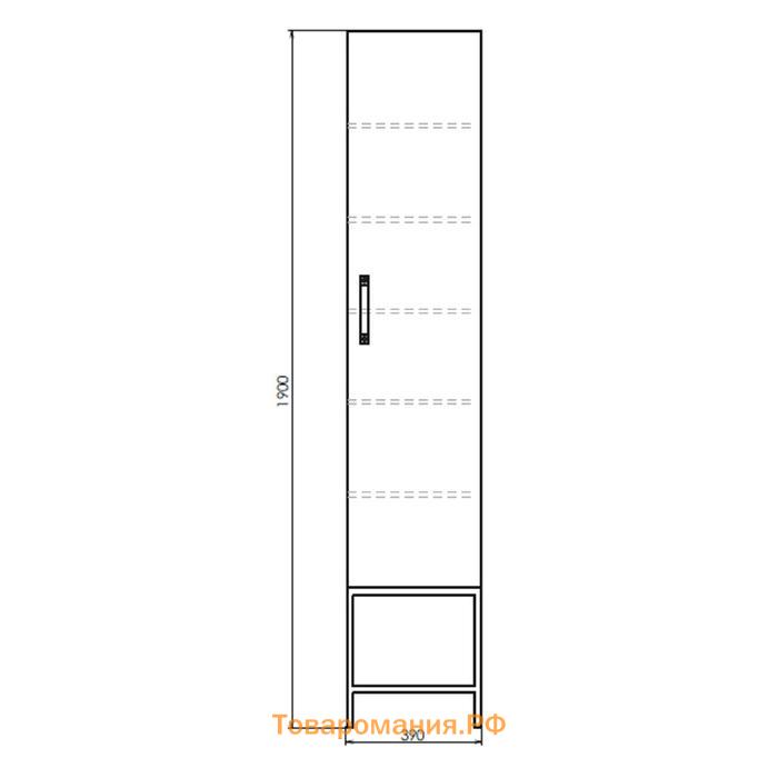 Шкаф-колонна COMFORTY «Бредфорд-40», дуб темный