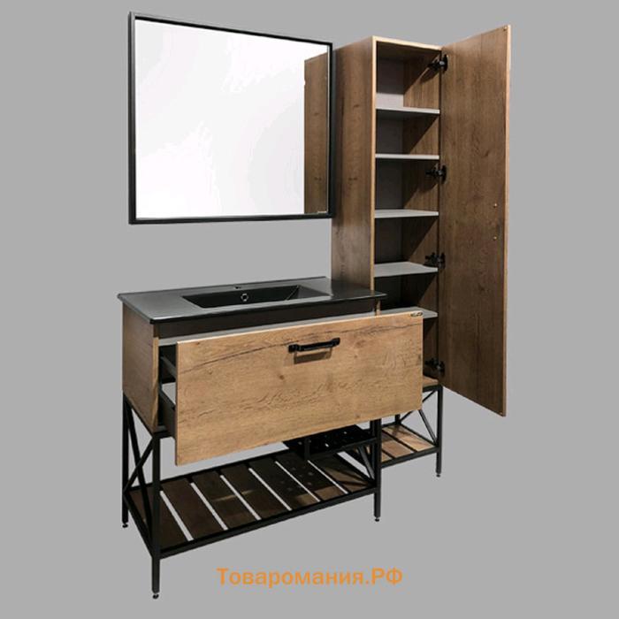 Шкаф-колонна COMFORTY «Бредфорд-40», дуб темный