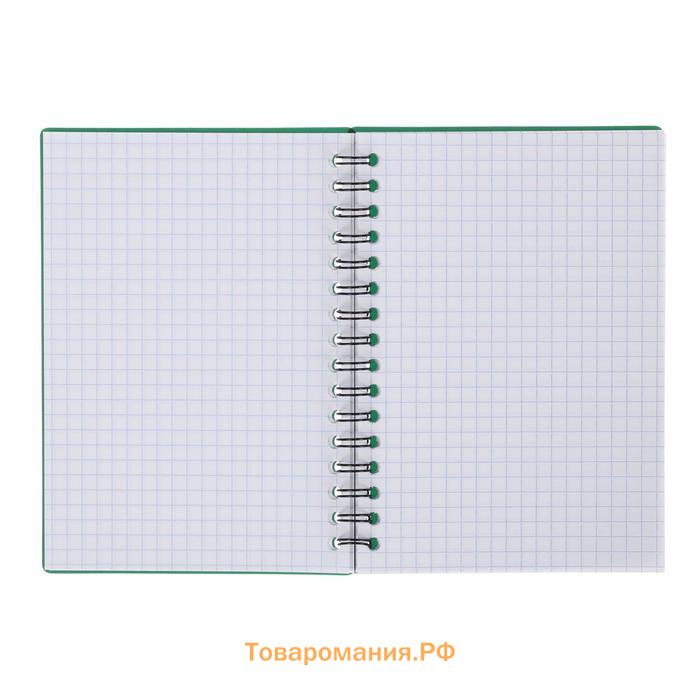 Тетрадь на спирали А6, 60 листов в клетку, ErichKrause Classic, пластиковая обложка, МИКС