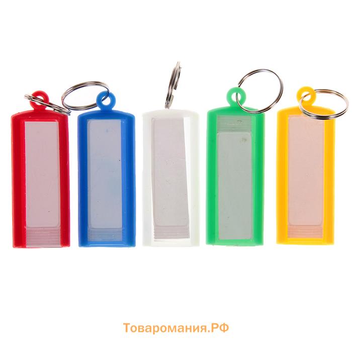 Бирка для ключей на кольце «Идентификатор», пластик, МИКС