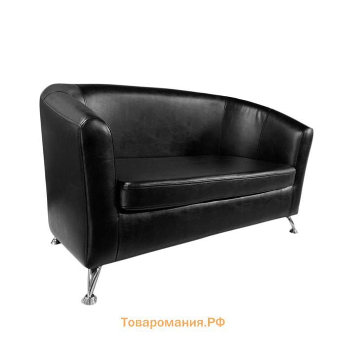 Диван офисный «Во», 2Д экокожа, цвет TEOS BLACK