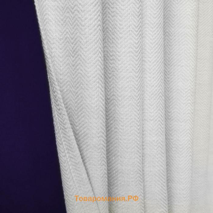 Комплект штор с подхватами «Бадди», размер 2х140х270 см, цвет белый