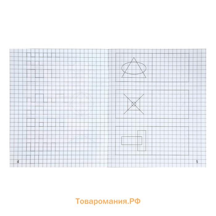 Рабочая тетрадь «Дошкольные прописи в клетку», часть 2