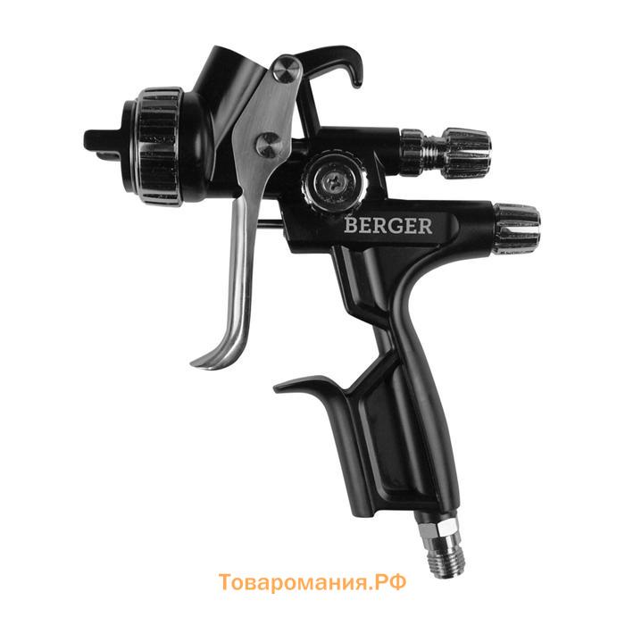 Краскопульт пневматический BERGER «ГОЛЬД» BG1390, LVMP, 30 DIN, 3 атм, 1/4F, сопло 1.3 мм