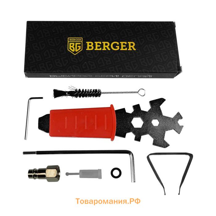 Краскопульт пневматический BERGER «ГОЛЬД» BG1390, LVMP, 30 DIN, 3 атм, 1/4F, сопло 1.3 мм