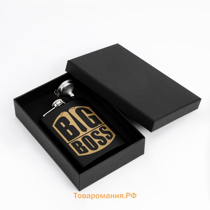Фляжка BIG BOSS, нержавеющая сталь, 240 мл, с воронкой